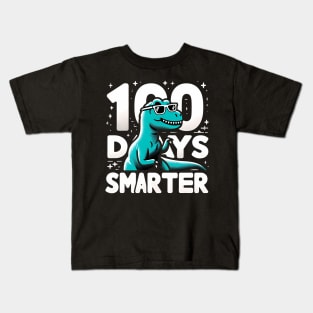 100 Days Smarter - Dinosaur Kids T-Shirt